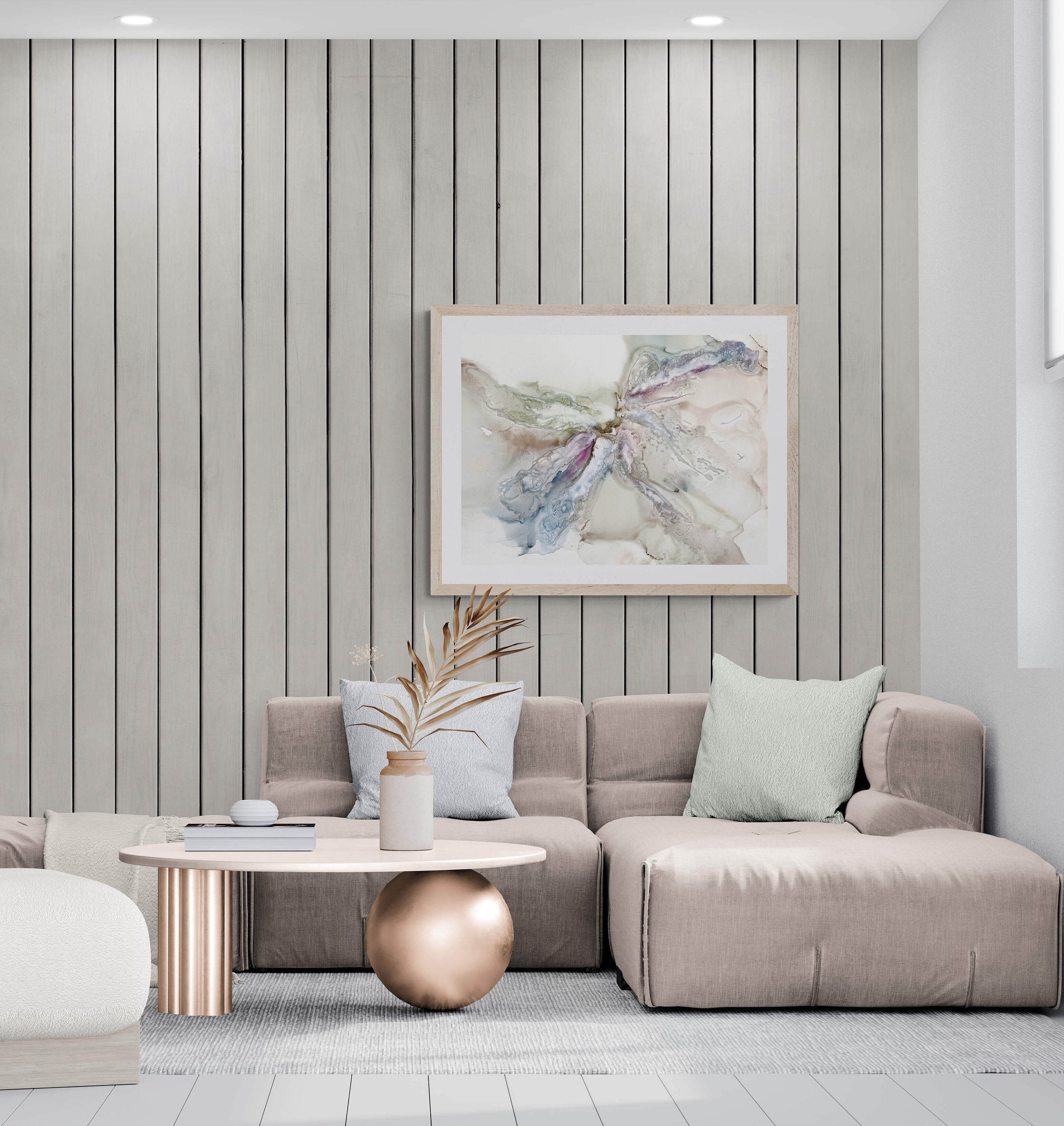 Serene Embrace 1, original alcohol ink abstract Art Prints, Minimalist Art Prints, Heavyweight paper, Giclee Premium Prints FOSHE ART