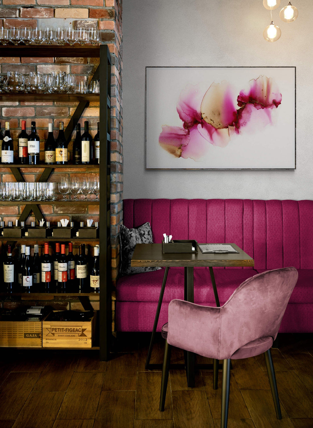 PINK EXPLOSION, original alcohol ink abstract Art Prints, Minimalist Art Prints, Giclee Premium Prints FOSHE ART