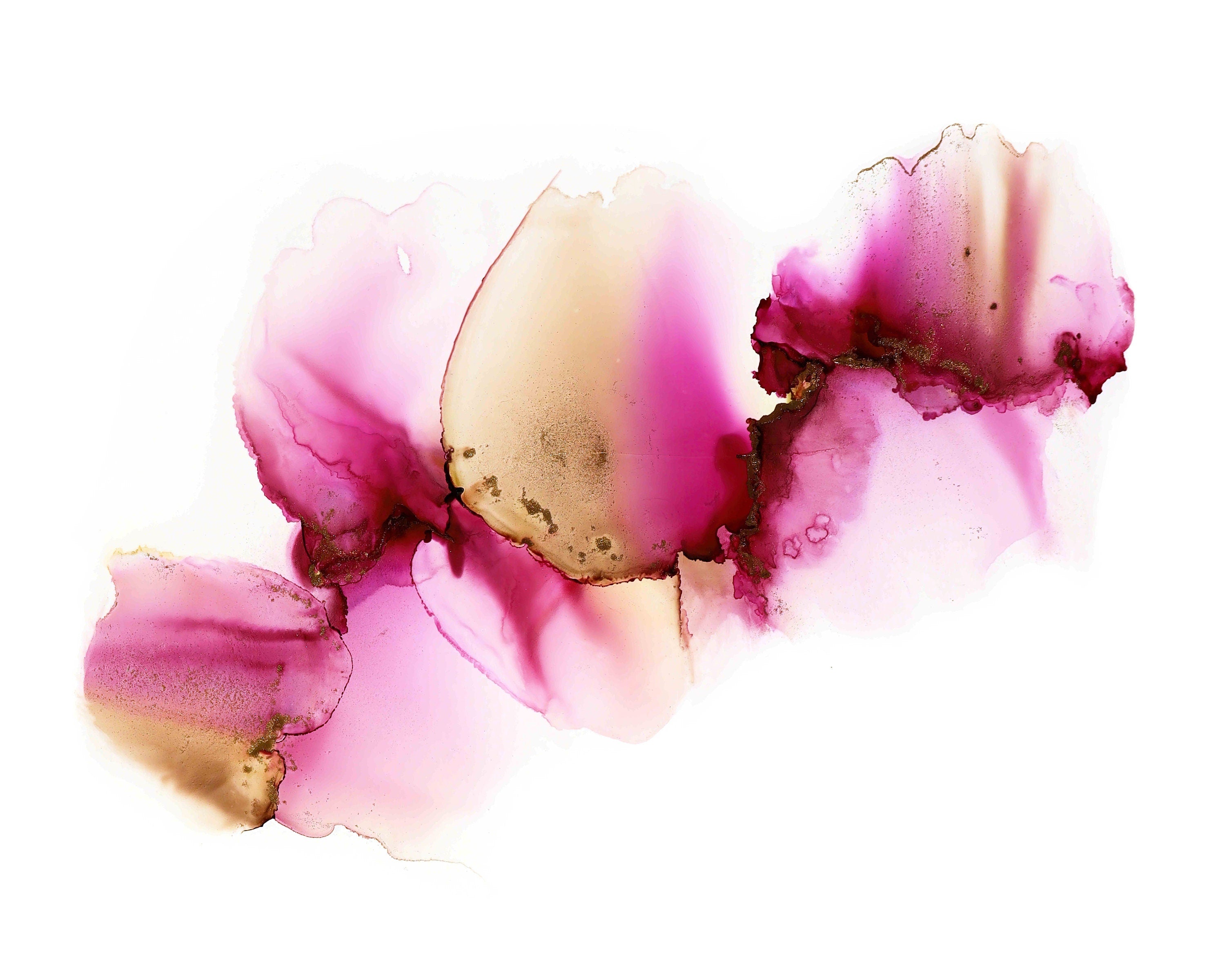 PINK EXPLOSION, original alcohol ink abstract Art Prints, Minimalist Art Prints, Giclee Premium Prints FOSHE ART