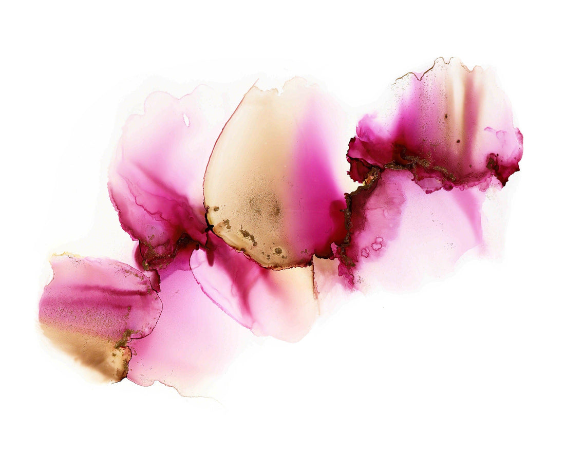 PINK EXPLOSION, original alcohol ink abstract Art Prints, Minimalist Art Prints, Giclee Premium Prints FOSHE ART