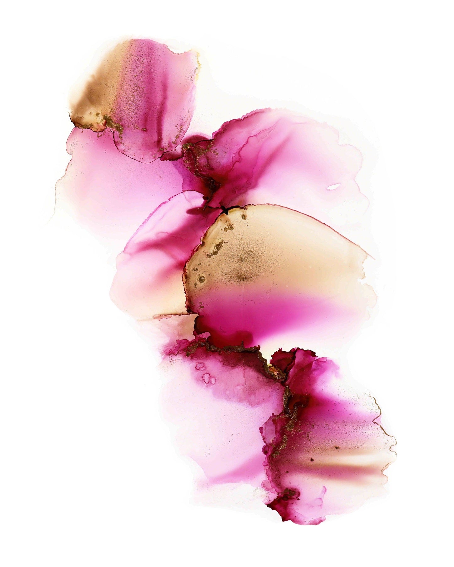 PINK EXPLOSION, original alcohol ink abstract Art Prints, Minimalist Art Prints, Giclee Premium Prints FOSHE ART