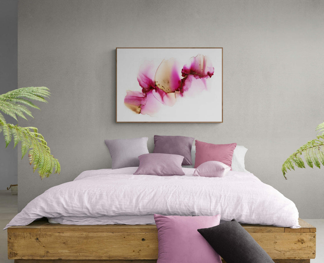 PINK EXPLOSION, original alcohol ink abstract Art Prints, Minimalist Art Prints, Giclee Premium Prints FOSHE ART