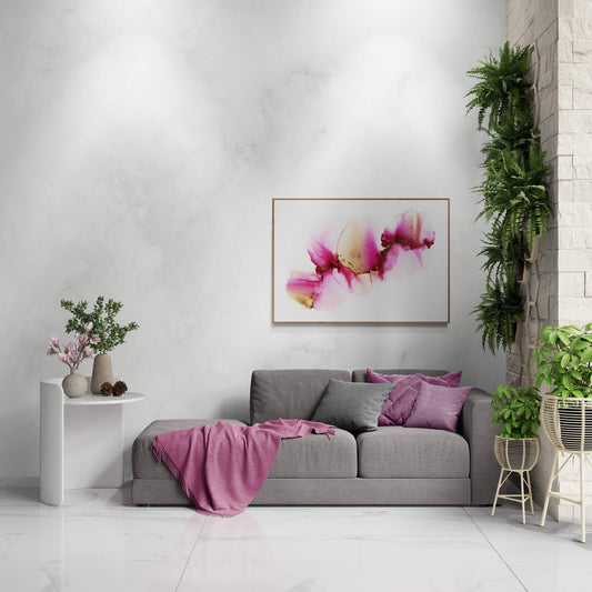 PINK EXPLOSION, original alcohol ink abstract Art Prints, Minimalist Art Prints, Giclee Premium Prints FOSHE ART