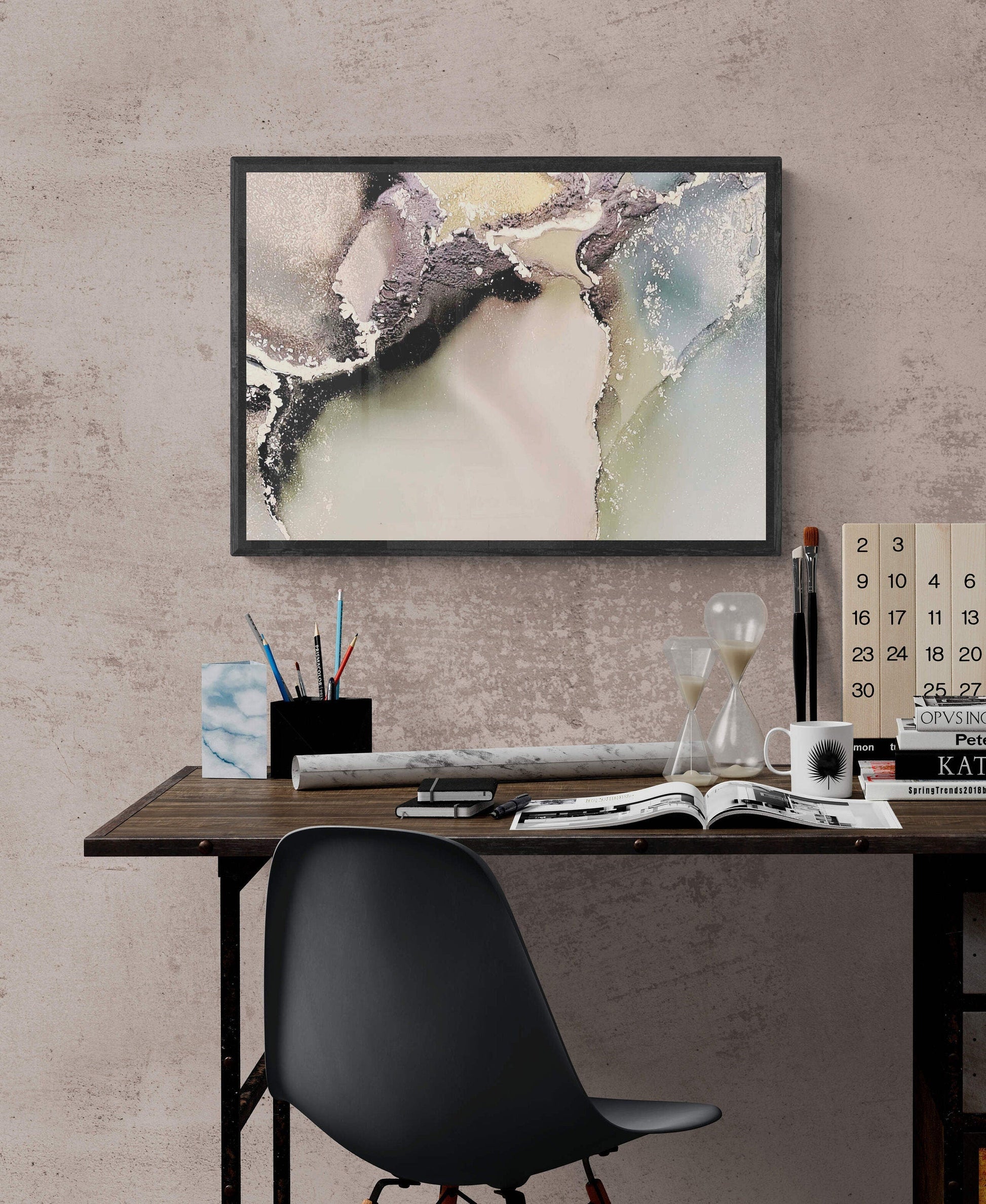 ERARTHBOUND, original alcohol ink abstract Art Prints, Minimalist Art Prints, Giclee Premium Prints FOSHE ART