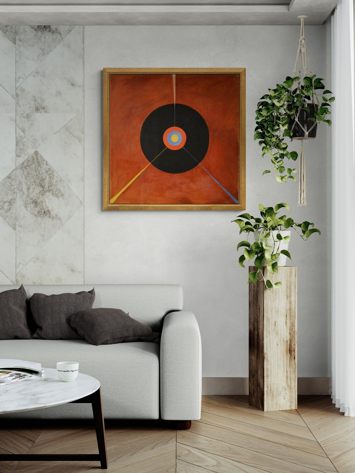 Mystical Swan: Abstract Art Print by Hilma af Klint, Art Reproduction, Giclee Art, Canvas, Poster, Hand finished 3D canvas Premium FOSHE ART