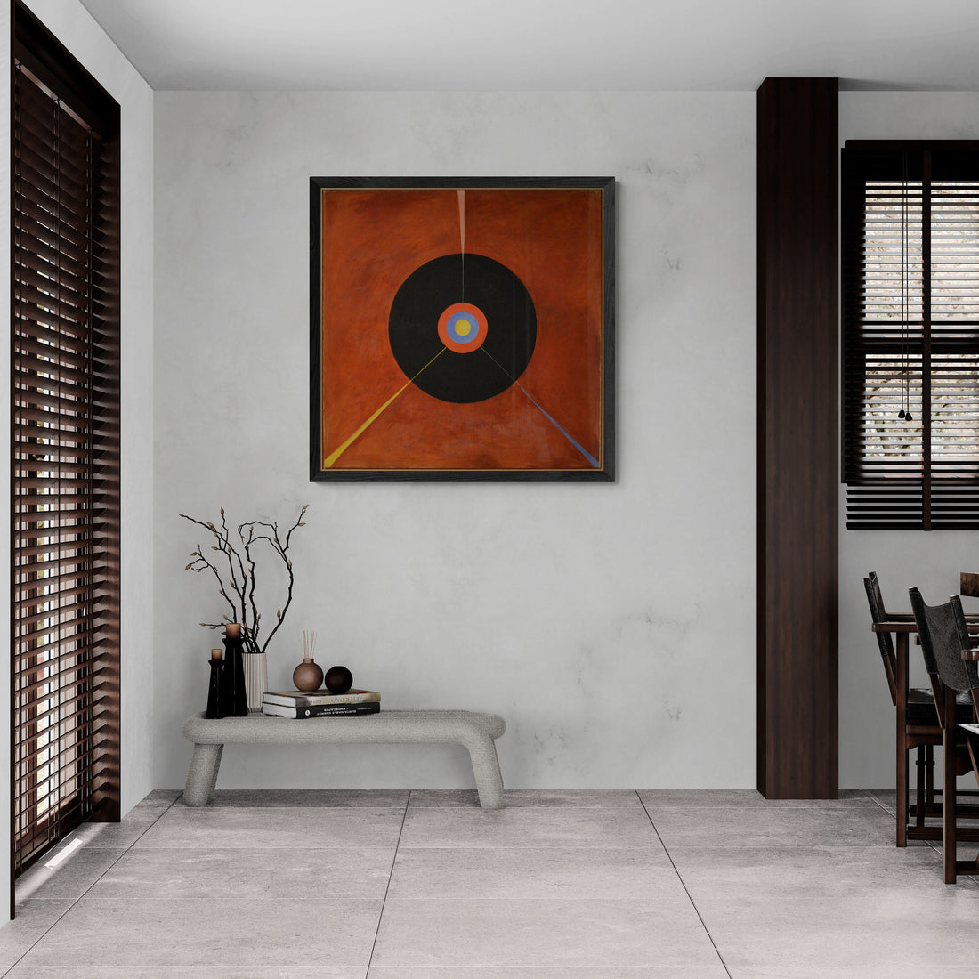 Mystical Swan: Abstract Art Print by Hilma af Klint, Art Reproduction, Giclee Art, Canvas, Poster, Hand finished 3D canvas Premium FOSHE ART