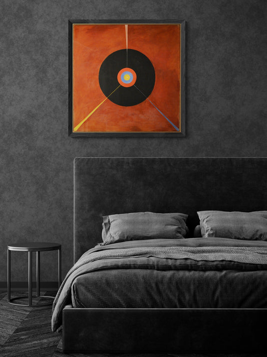 Mystical Swan: Abstract Art Print by Hilma af Klint, Art Reproduction, Giclee Art, Canvas, Poster, Hand finished 3D canvas Premium FOSHE ART