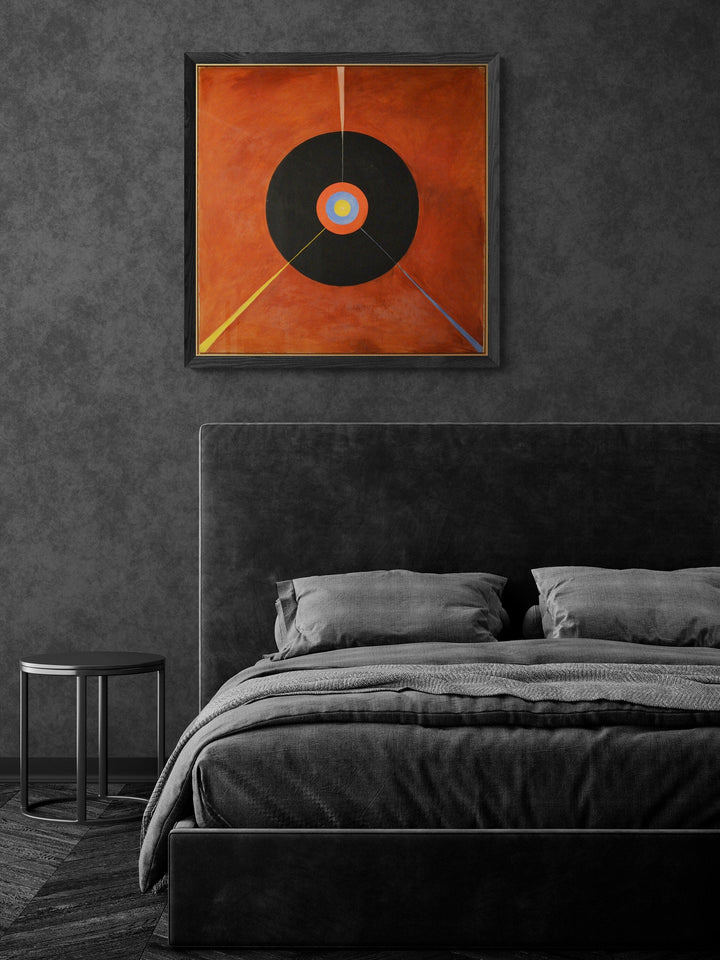 Mystical Swan: Abstract Art Print by Hilma af Klint, Art Reproduction, Giclee Art, Canvas, Poster, Hand finished 3D canvas Premium FOSHE ART