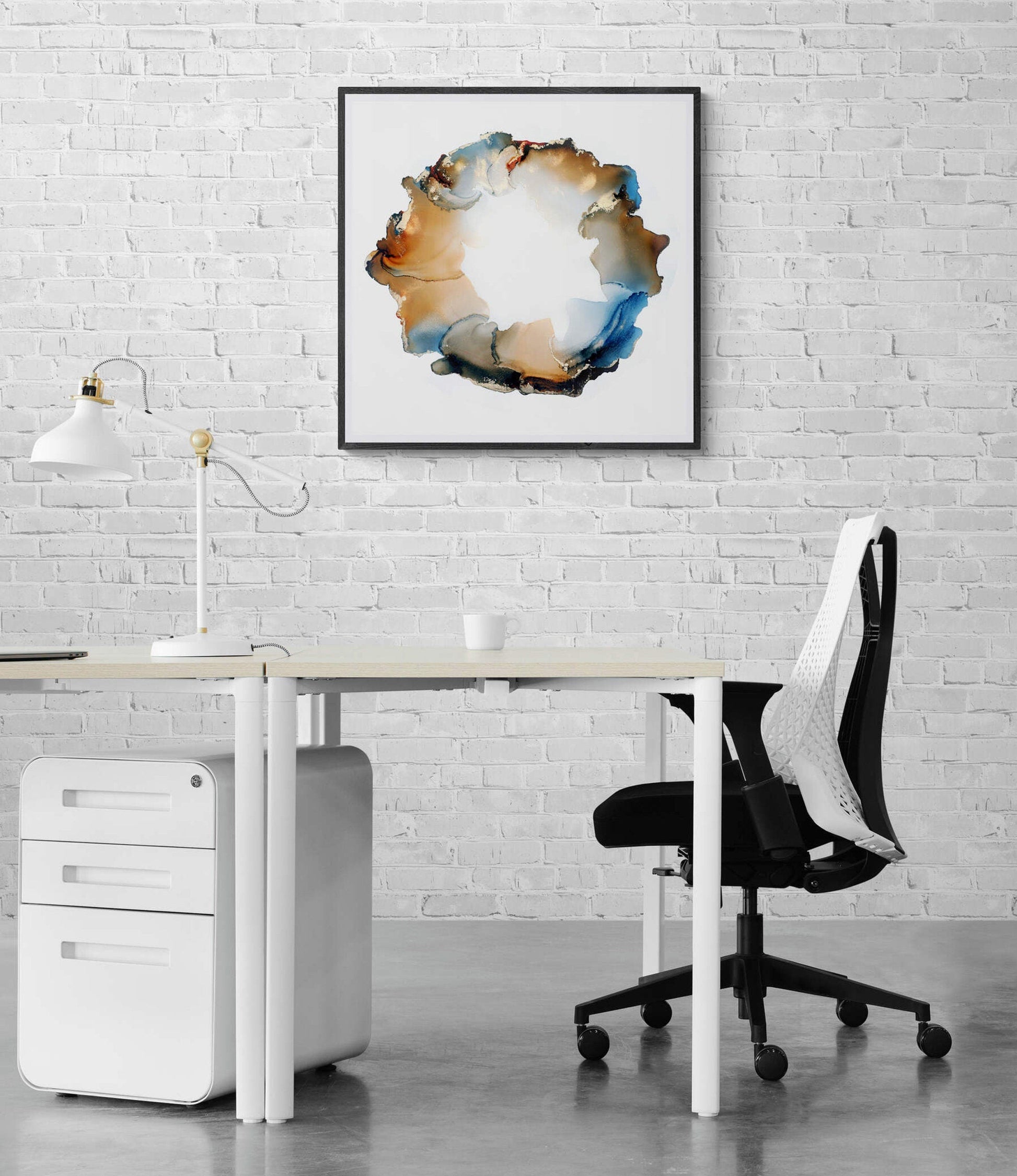 Autumn Mirage, original alcohol ink abstract Art Prints, Heavyweight paper, Minimalist Art Prints, Giclee Premium Prints FOSHE ART