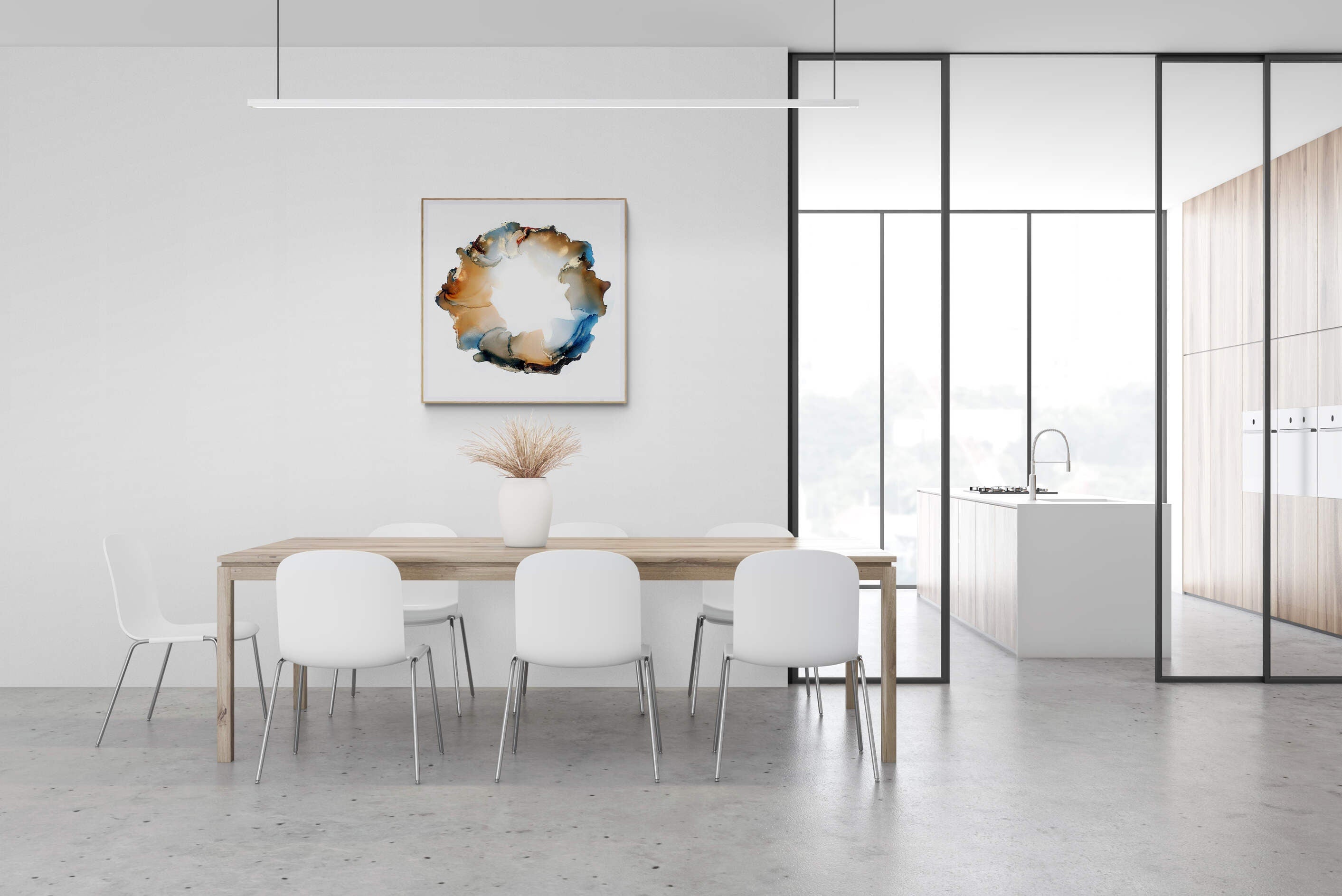 Autumn Mirage, original alcohol ink abstract Art Prints, Heavyweight paper, Minimalist Art Prints, Giclee Premium Prints FOSHE ART