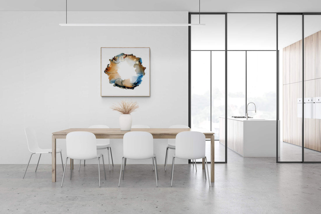 Autumn Mirage, original alcohol ink abstract Art Prints, Heavyweight paper, Minimalist Art Prints, Giclee Premium Prints FOSHE ART