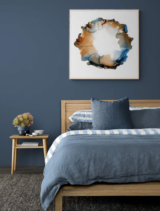 Autumn Mirage, original alcohol ink abstract Art Prints, Heavyweight paper, Minimalist Art Prints, Giclee Premium Prints FOSHE ART