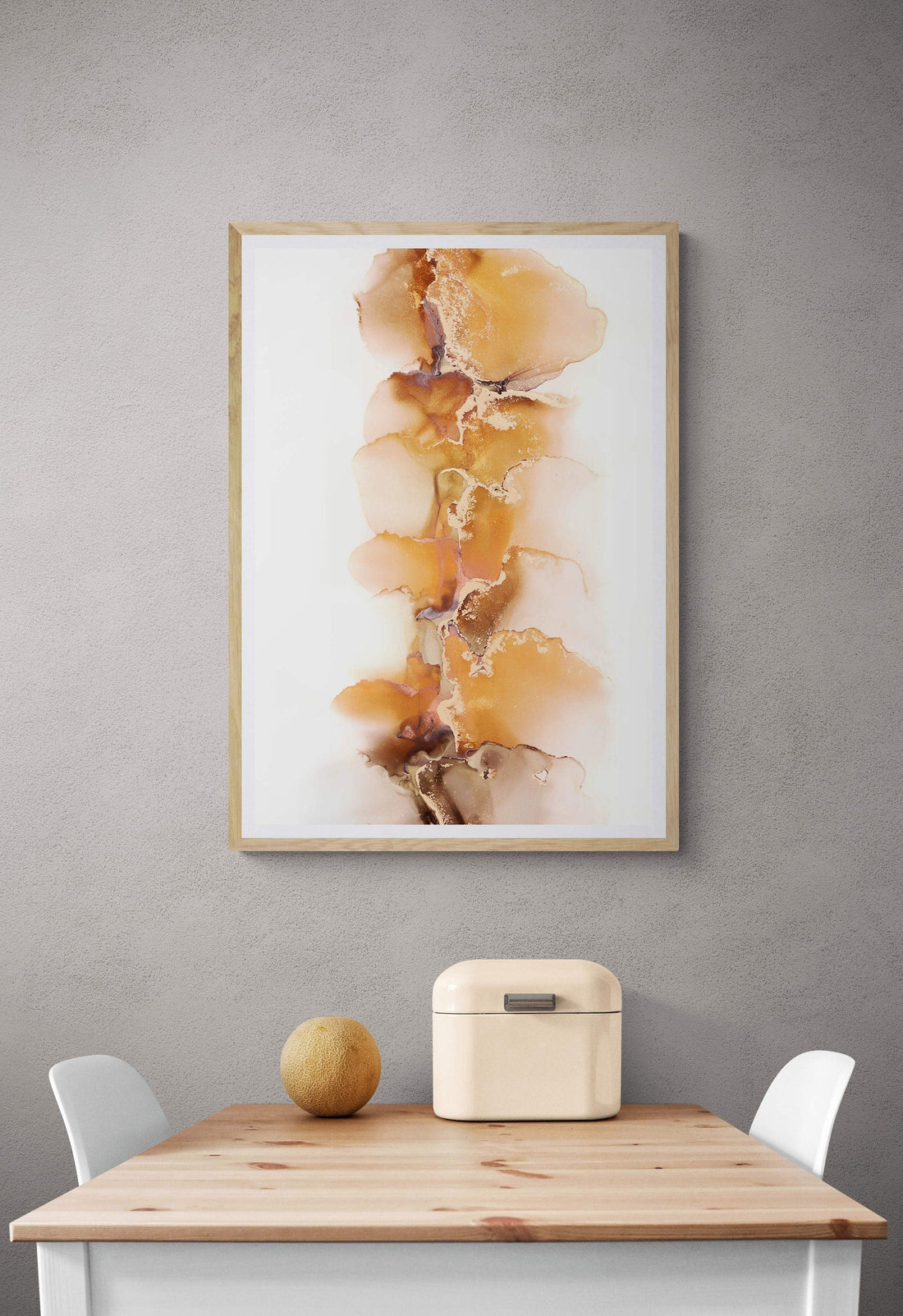 Autumn  Glimmer, original alcohol ink abstract Art Prints, Minimalist Art Prints, Giclee Premium Prints FOSHE ART