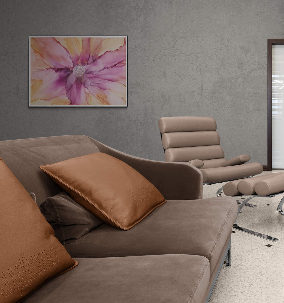 Original Floral Art: "FLORAL LOVE part 1", alcohol ink abstract Art Prints, Minimalist Art Prints, Giclee Premium Prints FOSHE ART