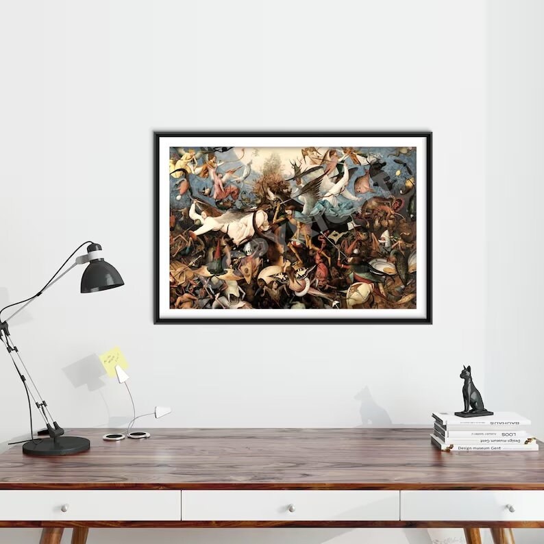 The Fall of the Rebel Angels by Pieter Bruegel, Heavyweight Giclee Art Print / Canvas Prints, Poster or 3D Hand Finished Premium Print