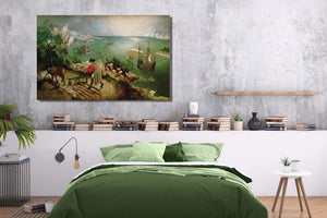 Landscape with Fall of Icarus, Pieter Bruegel, Giclee Art Print, Real art canvas, Heavyweight paper, poster, 3D Hand-Finished Premium Print