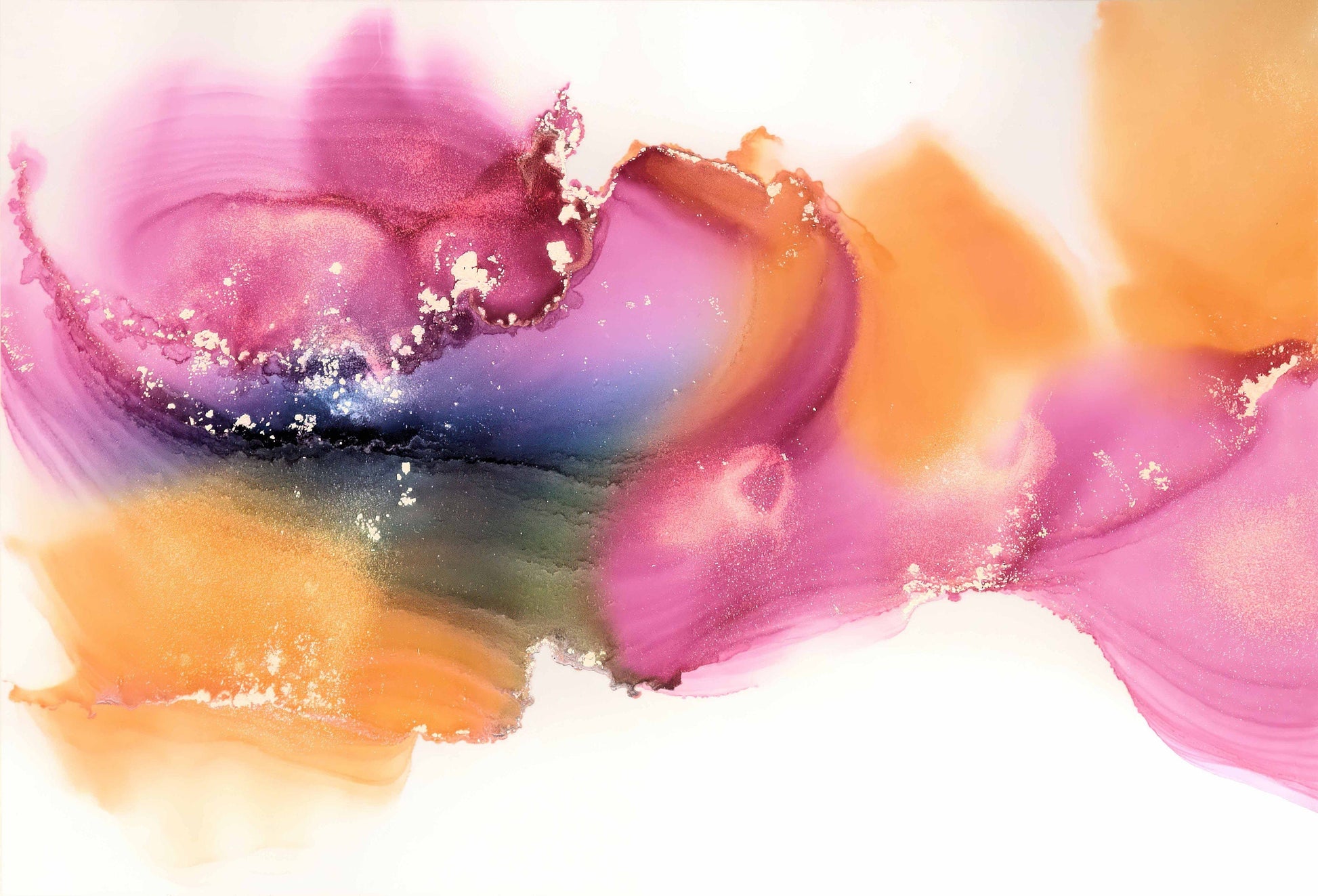 Radiance, original alcohol ink abstract Art Prints, Minimalist Art Prints, Giclee Premium Prints FOSHE ART