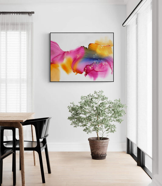 Radiance, original alcohol ink abstract Art Prints, Minimalist Art Prints, Giclee Premium Prints FOSHE ART