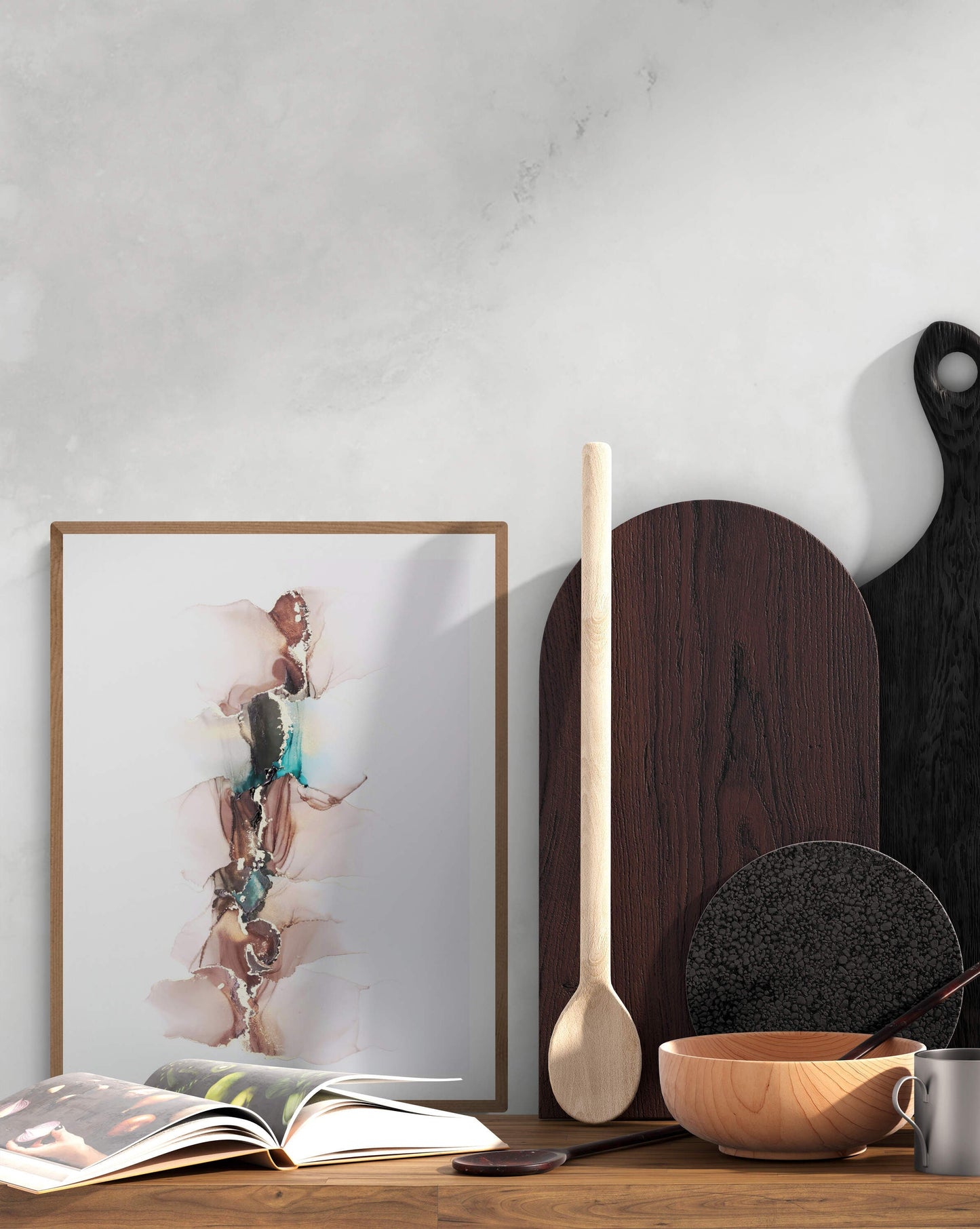 Bronze Whisper, original alcohol ink abstract Art Prints, Minimalist Art Prints, Giclee Premium Prints FOSHE ART