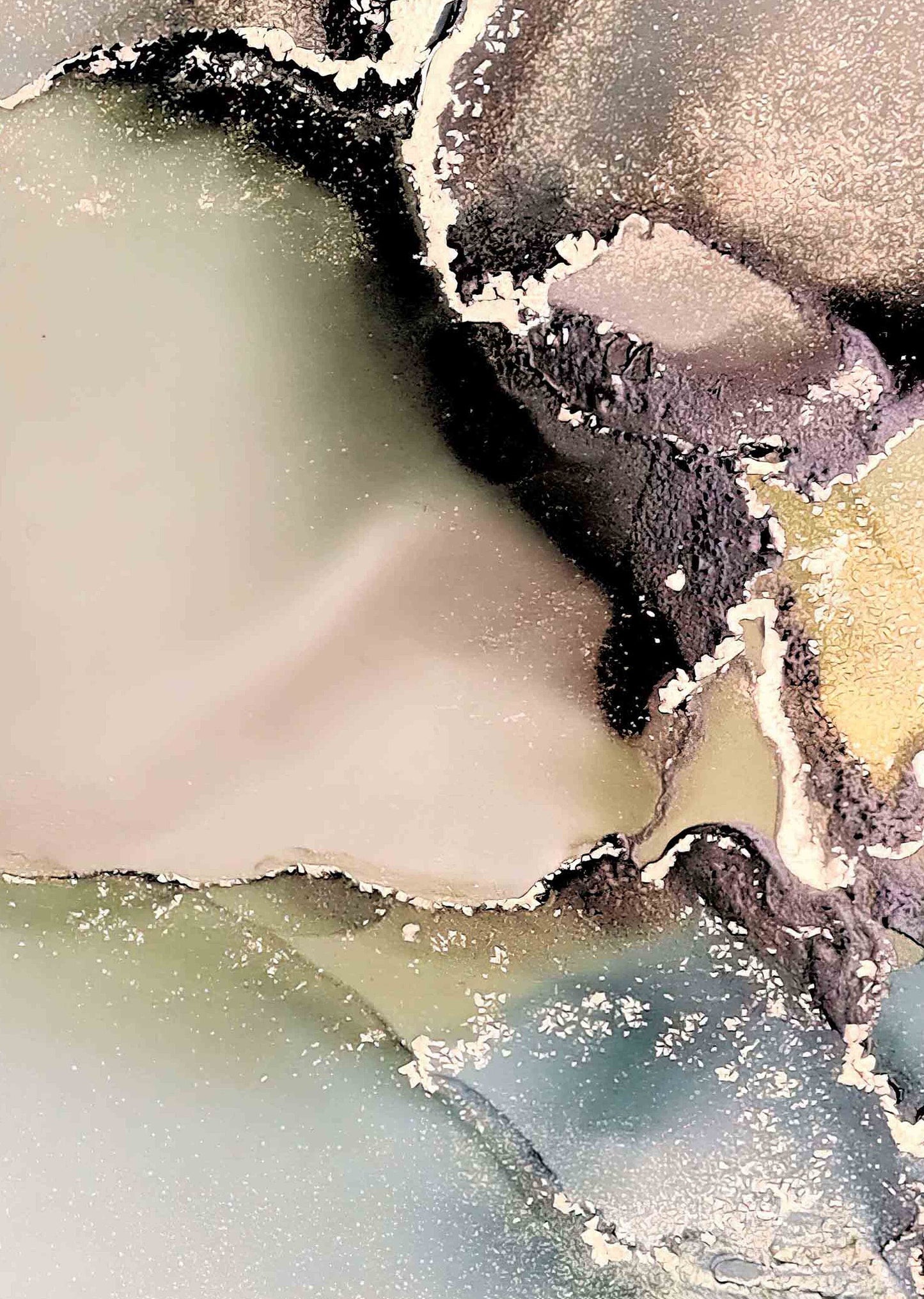 ERARTHBOUND, original alcohol ink abstract Art Prints, Minimalist Art Prints, Giclee Premium Prints FOSHE ART