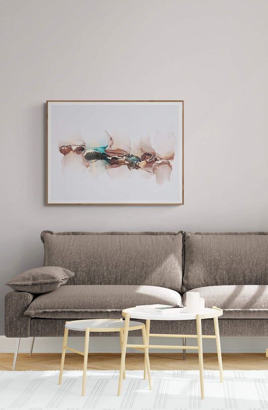 Bronze Whisper, original alcohol ink abstract Art Prints, Minimalist Art Prints, Giclee Premium Prints FOSHE ART