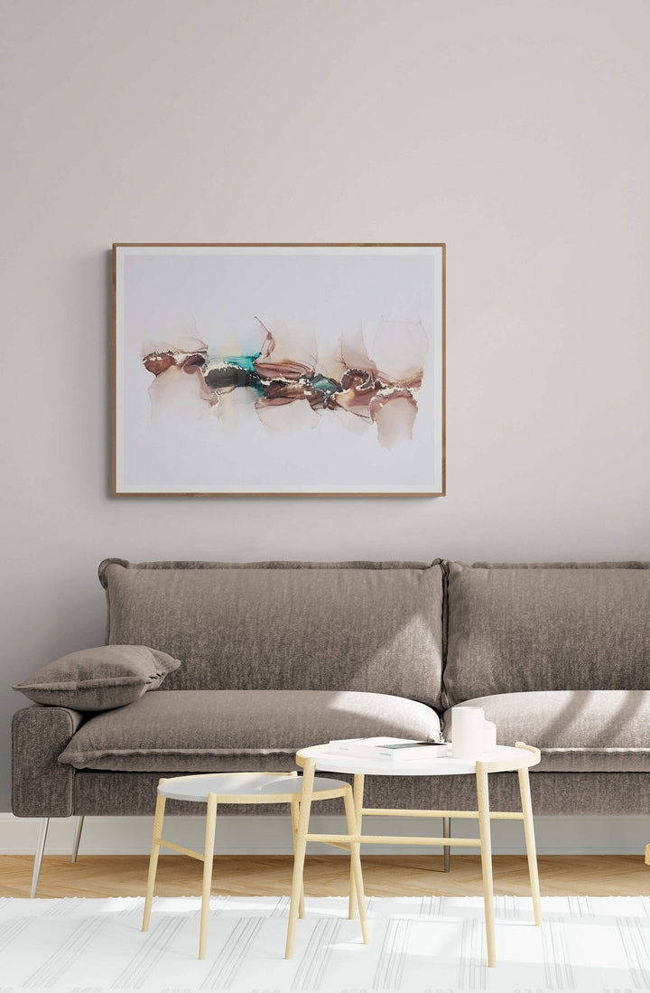 Bronze Whisper, original alcohol ink abstract Art Prints, Minimalist Art Prints, Giclee Premium Prints FOSHE ART