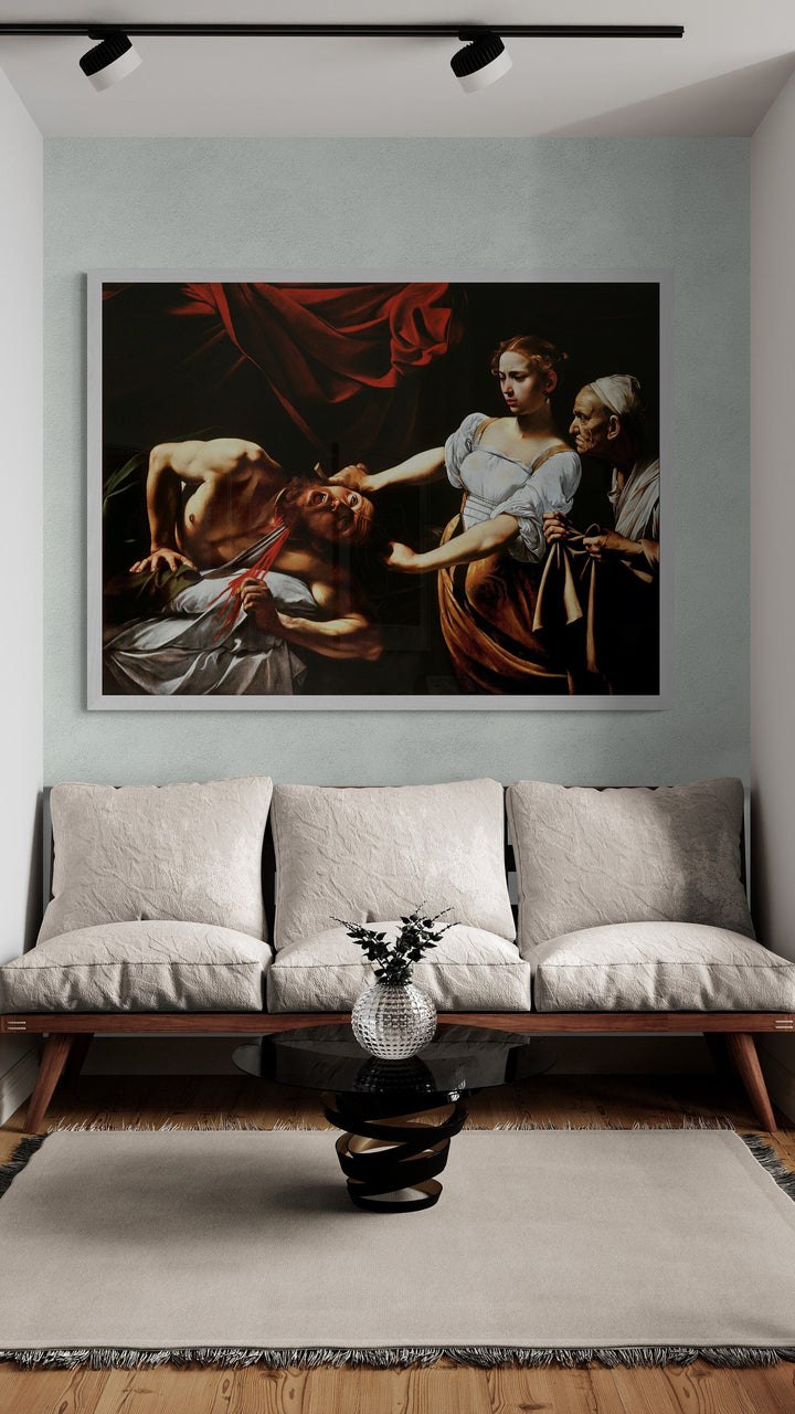 A Stunning Masterpiece of Drama and Realism: Judith Beheading Holofernes by Caravaggio Art Prints, Poster or 3D Hand Finished Premium Print FOSHE ART