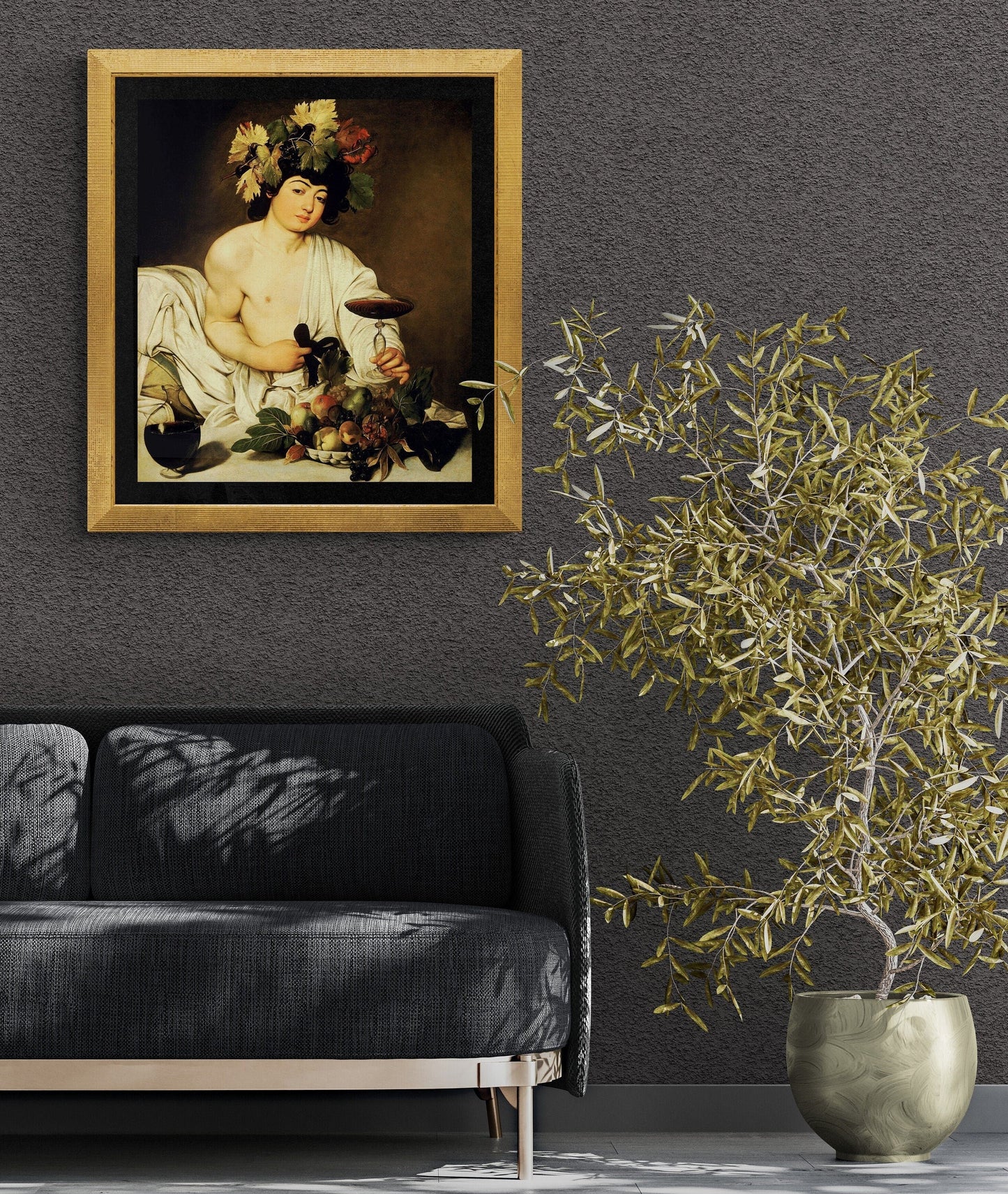 Bacchus Reimagined: Baroque Masterpiece by Caravaggio, Heavyweight paper / real art canvas, Print on canvas or paper, original large art, FOSHE ART