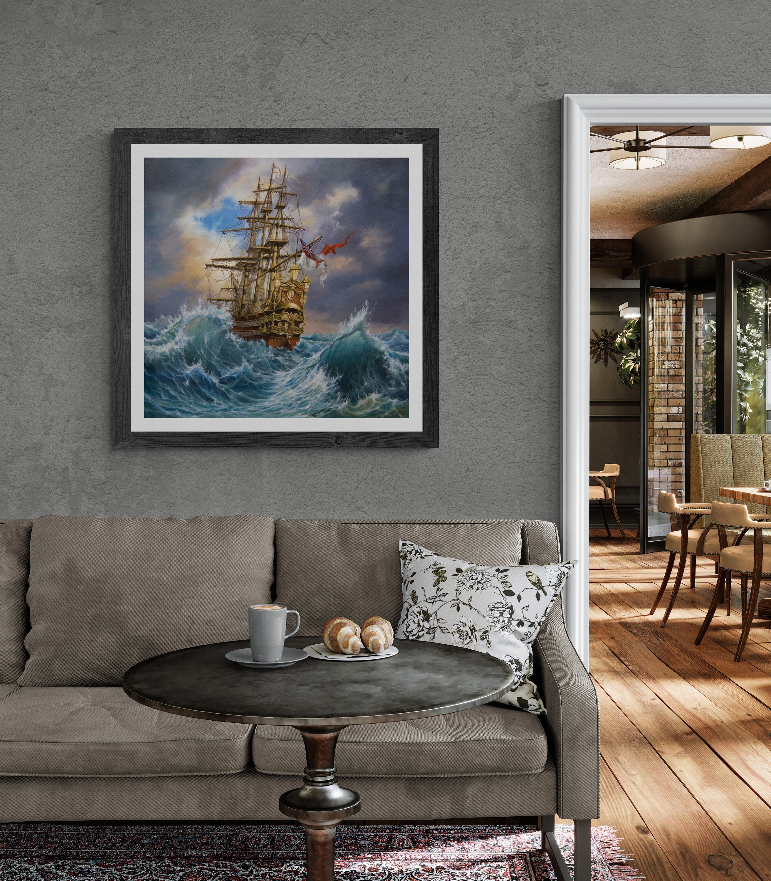 Majestic Ship | Robert Zietara| Giclée Art Print | Nautical Seascape Painting FOSHE ART