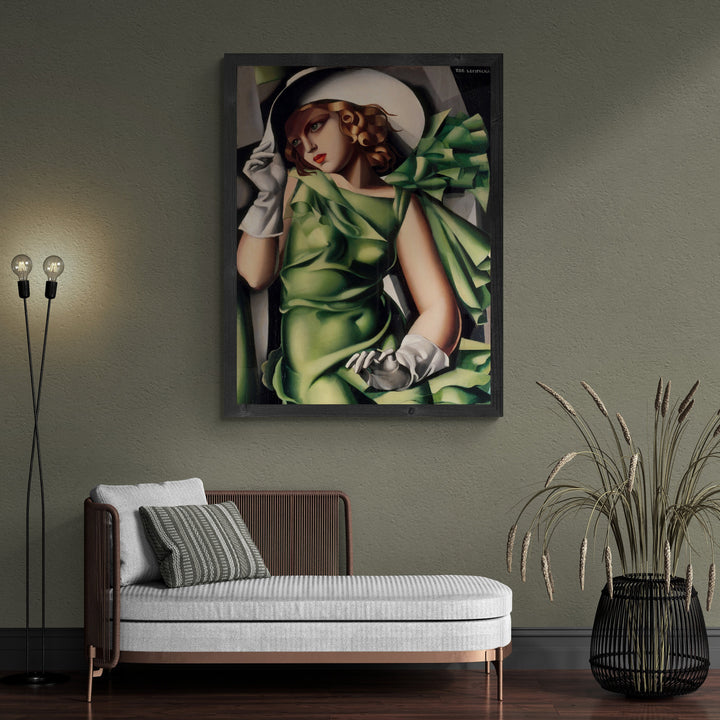 Elegance Unveiled: Young Lady With Gloves Giclee Art Print, Large Print / Canvas Prints, Poster or 3D Hand Finished Premium Print