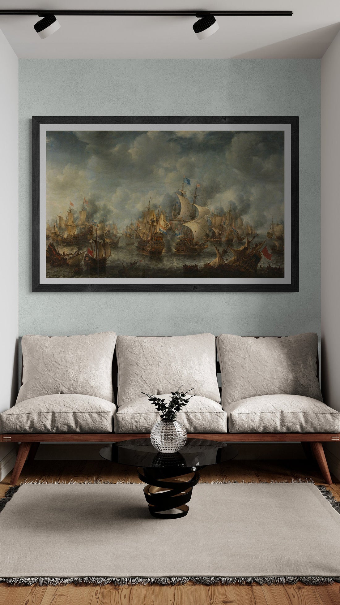 Battle of Terheide Fine Art Giclee Print, Warship Painting FOSHE ART
