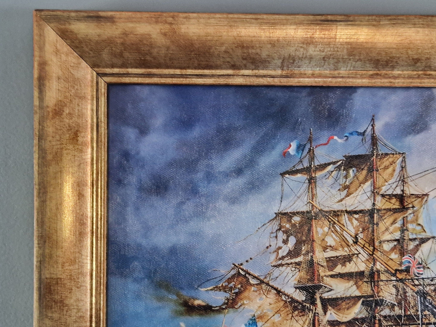 Epic Battle of Trafalgar | Giclée Canvas Print of original oil painting | HMS Victory | Tall ship decoration FOSHE ART