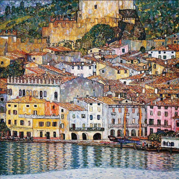 Gustav Klimt 'Malcena at Gardasee' Giclee Art Print: Art Nouveau Decor FOSHE ART