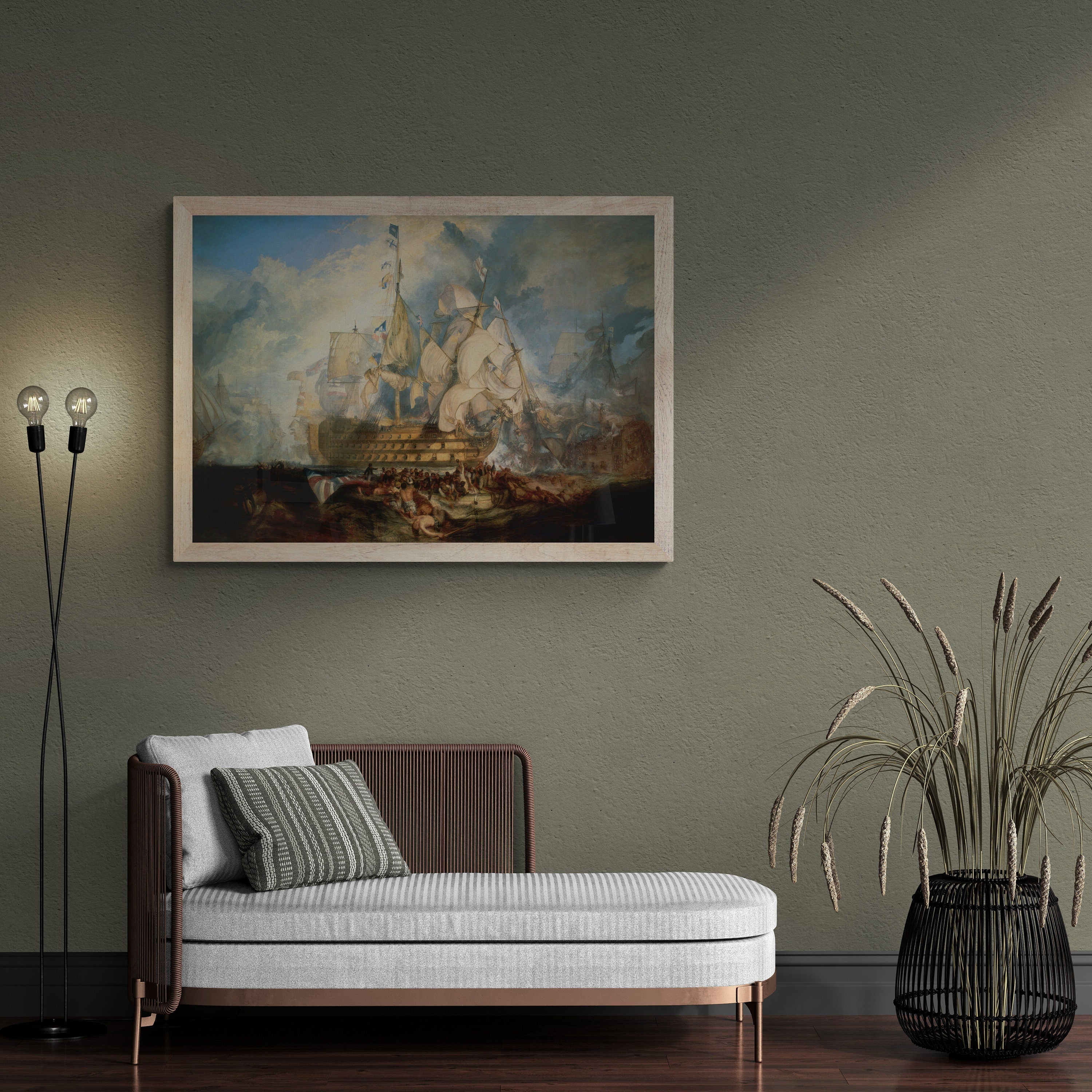 Turner's Battle of Trafalgar Print: Naval Art, Nautical Decor FOSHE ART