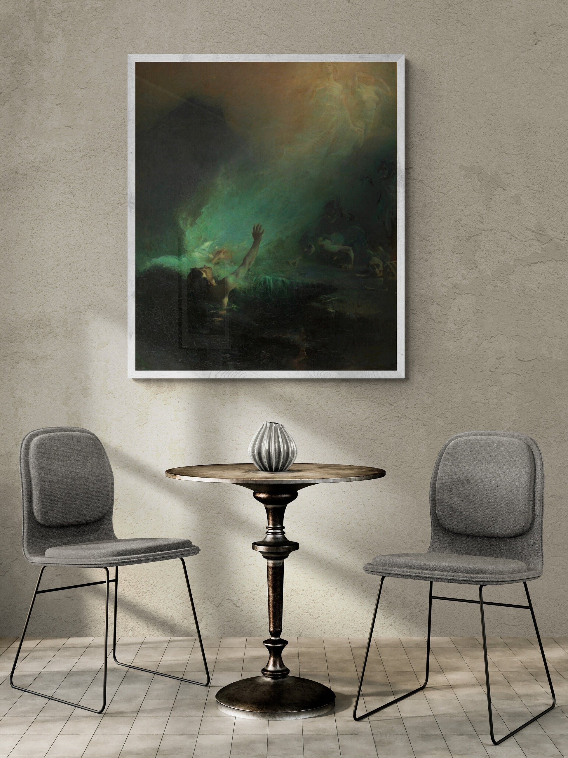 Mystical Mermaids: John Longstaff’s ‘The Sirens’ Art Print Reproduction, Museum Poster, Giclée Art, Canvas, Poster, Premium Art FOSHE ART