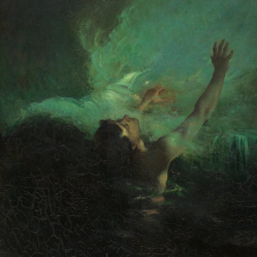 John Longstaff 'The Sirens' Giclée Art Print: Mystical Mermaid Poster FOSHE ART