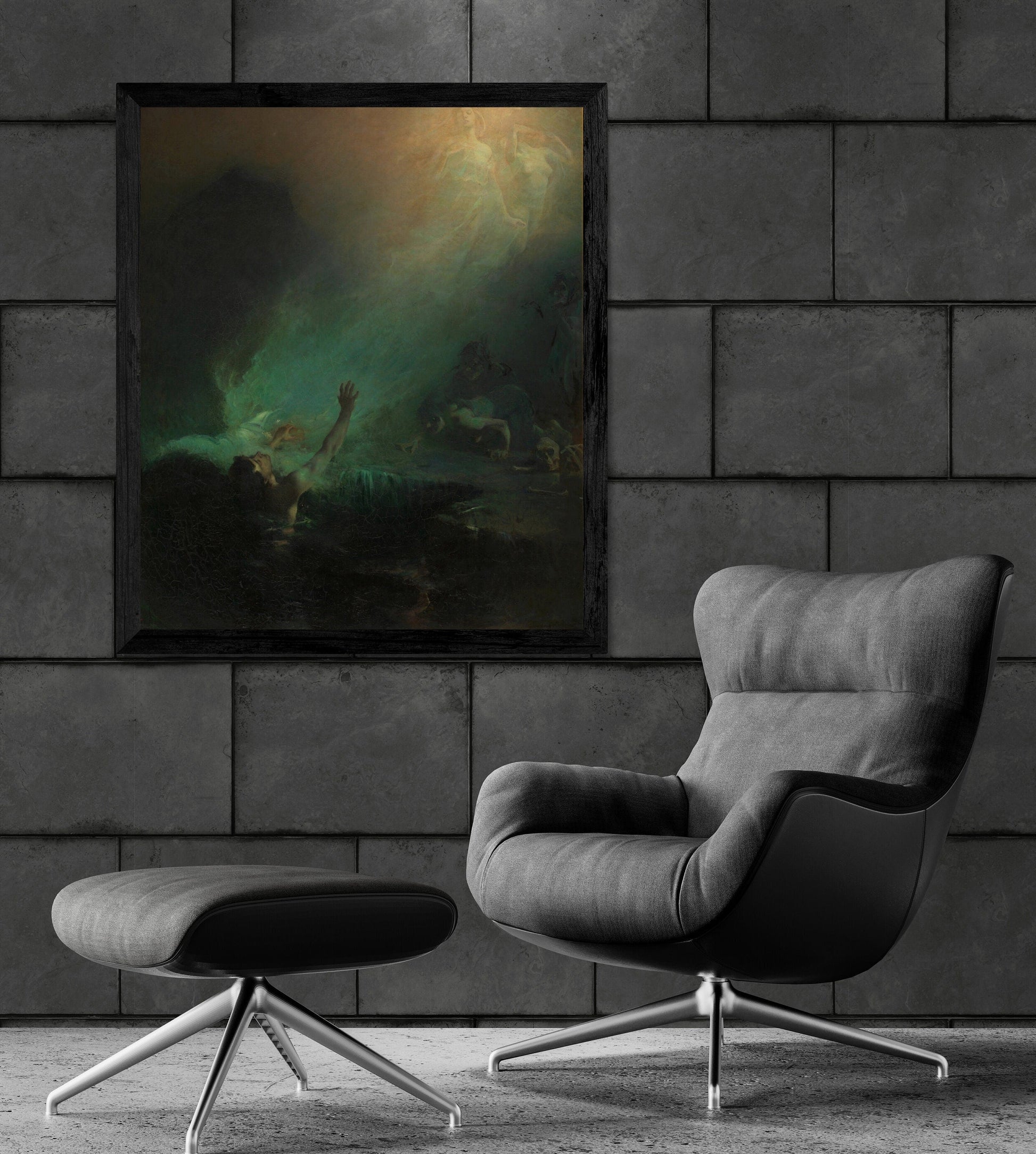 Mystical Mermaids: John Longstaff’s ‘The Sirens’ Art Print Reproduction, Museum Poster, Giclée Art, Canvas, Poster, Premium Art FOSHE ART