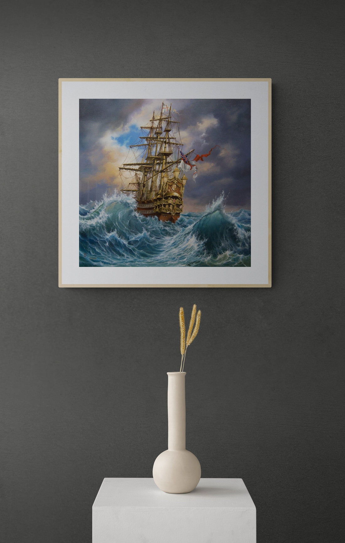 Tall Ship Giclée Art Print, Seascape Painting, Home Decor Gift FOSHE ART