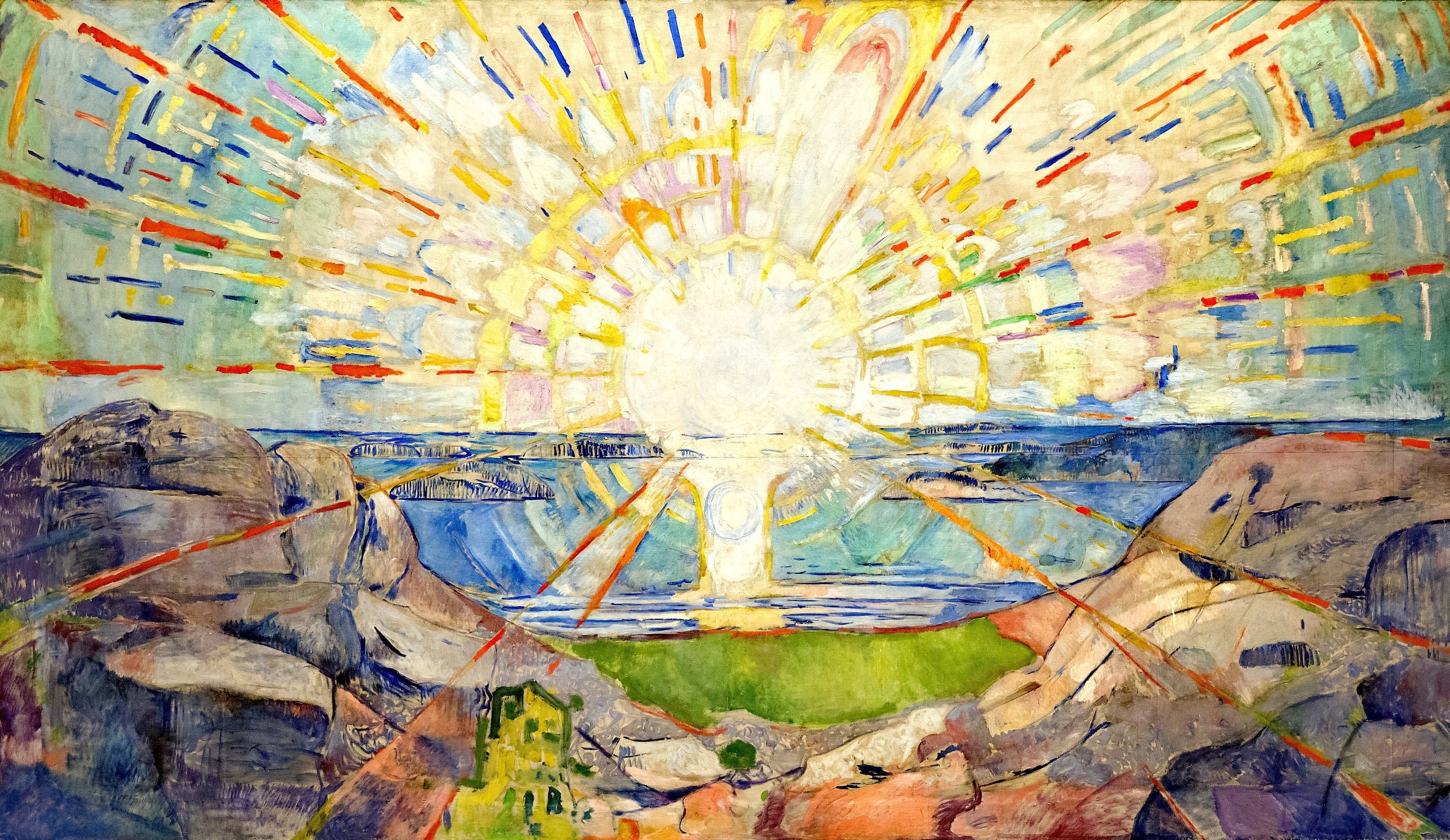 Edvard Munch 'The Sun' Giclee Print, Textured Canvas or Paper FOSHE ART