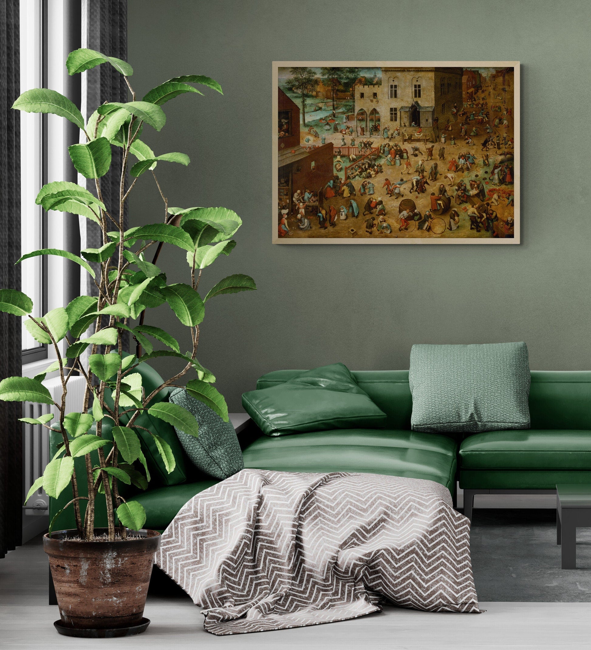 Medieval Merriment: Children’s Games, Pieter Bruegel, Premium Giclée Art Print, paper art canvas or 3D Hand Finished Premium texture Print FOSHE ART