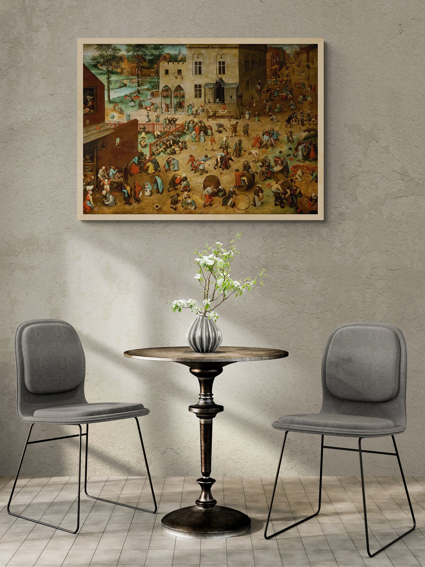 Medieval Merriment: Children’s Games, Pieter Bruegel, Premium Giclée Art Print, paper art canvas or 3D Hand Finished Premium texture Print FOSHE ART