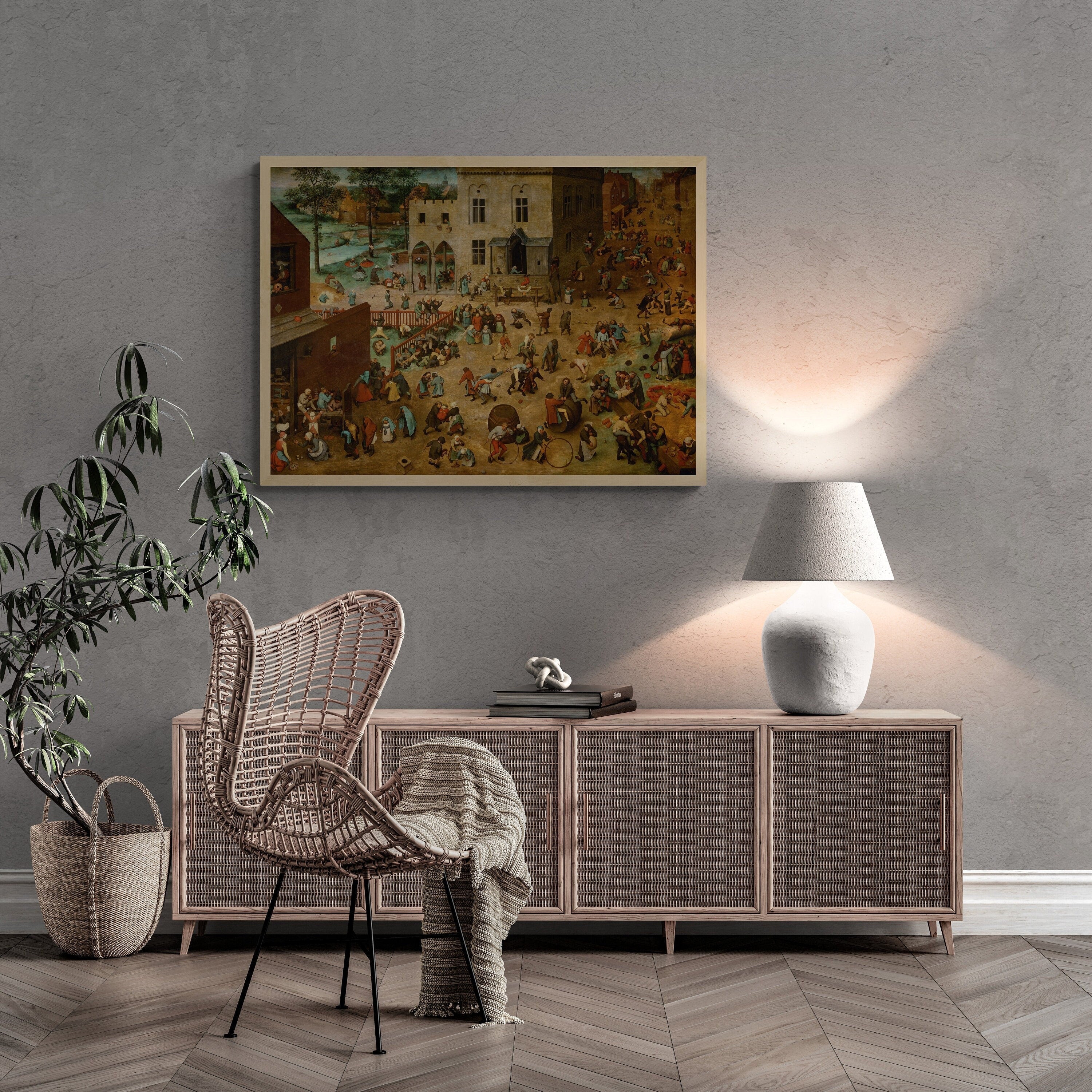 Pieter Bruegel Children's Games Giclée Art Print: Medieval Merriment FOSHE ART