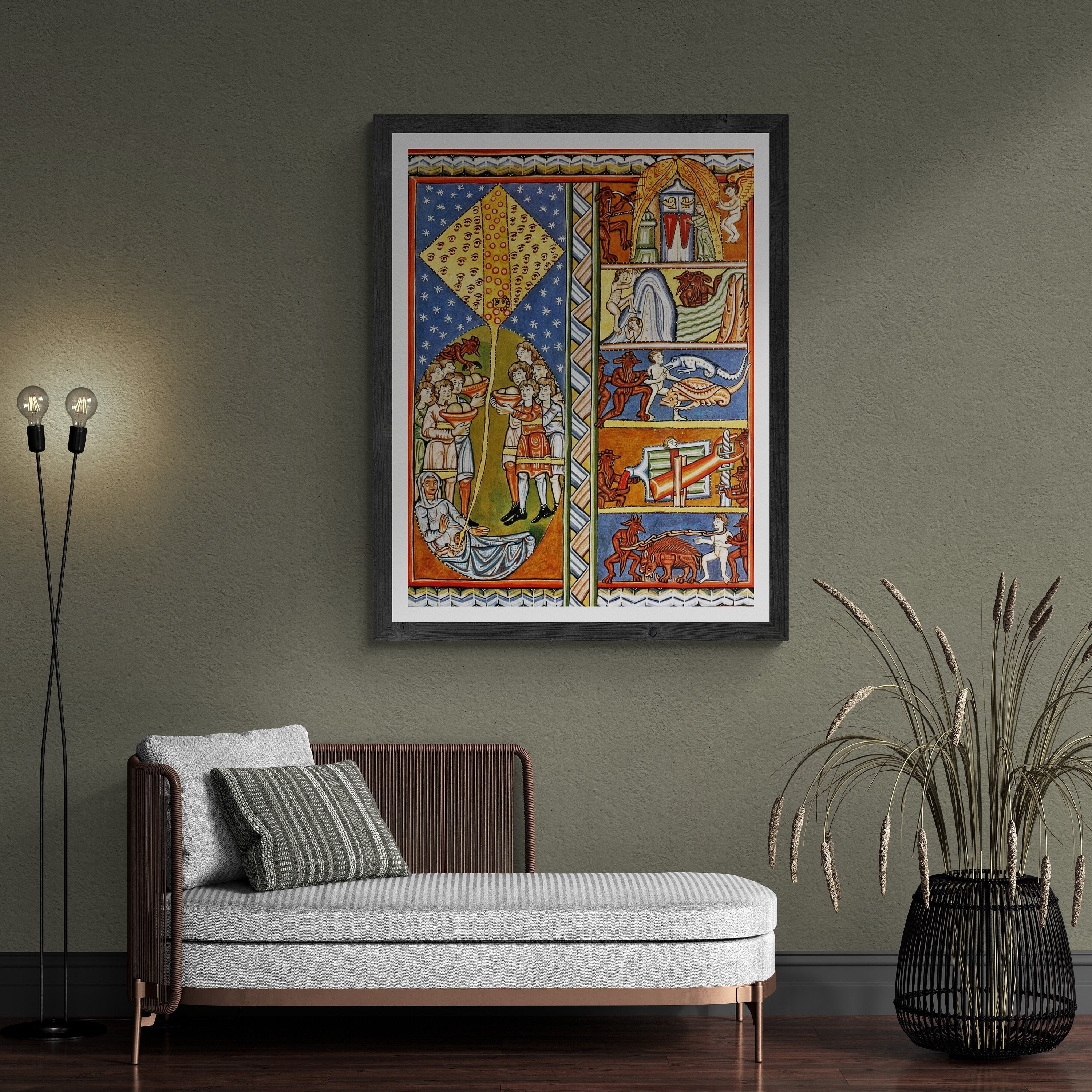 Hildegard of Bingen Giclee Print – Embodiment of Soul, Mystic Art FOSHE ART