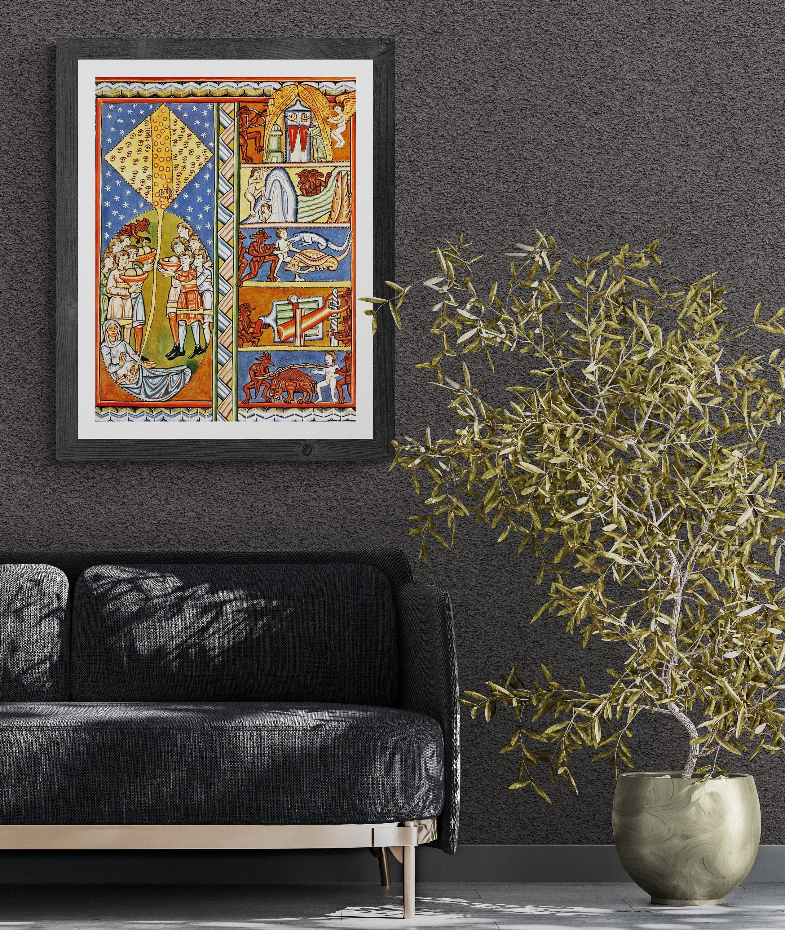 Hildegard of Bingen Giclee Print – Embodiment of Soul, Mystic Art FOSHE ART