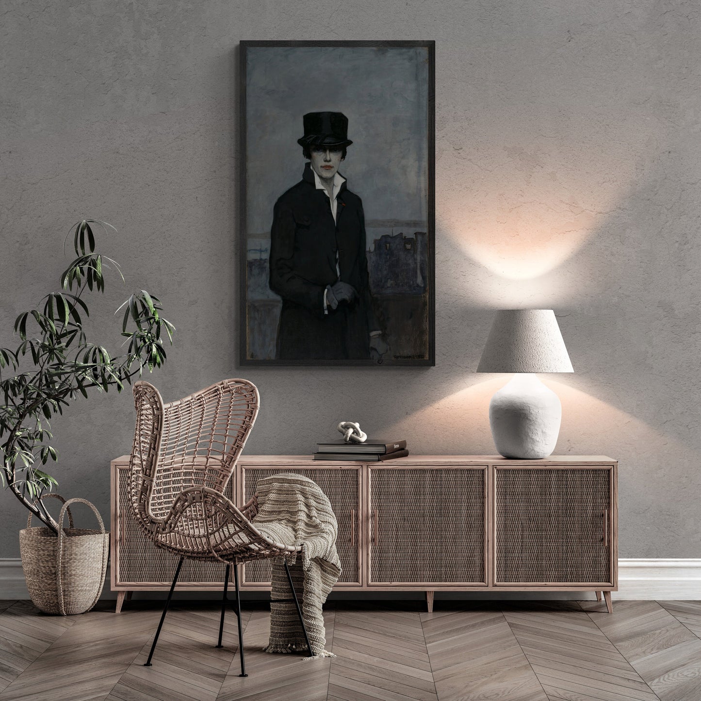 Mystique of Elegance: Romanie Brook’s Self Portrait Giclée Art Print, Canvas Prints, Poster or 3D Hand Finished Premium Print