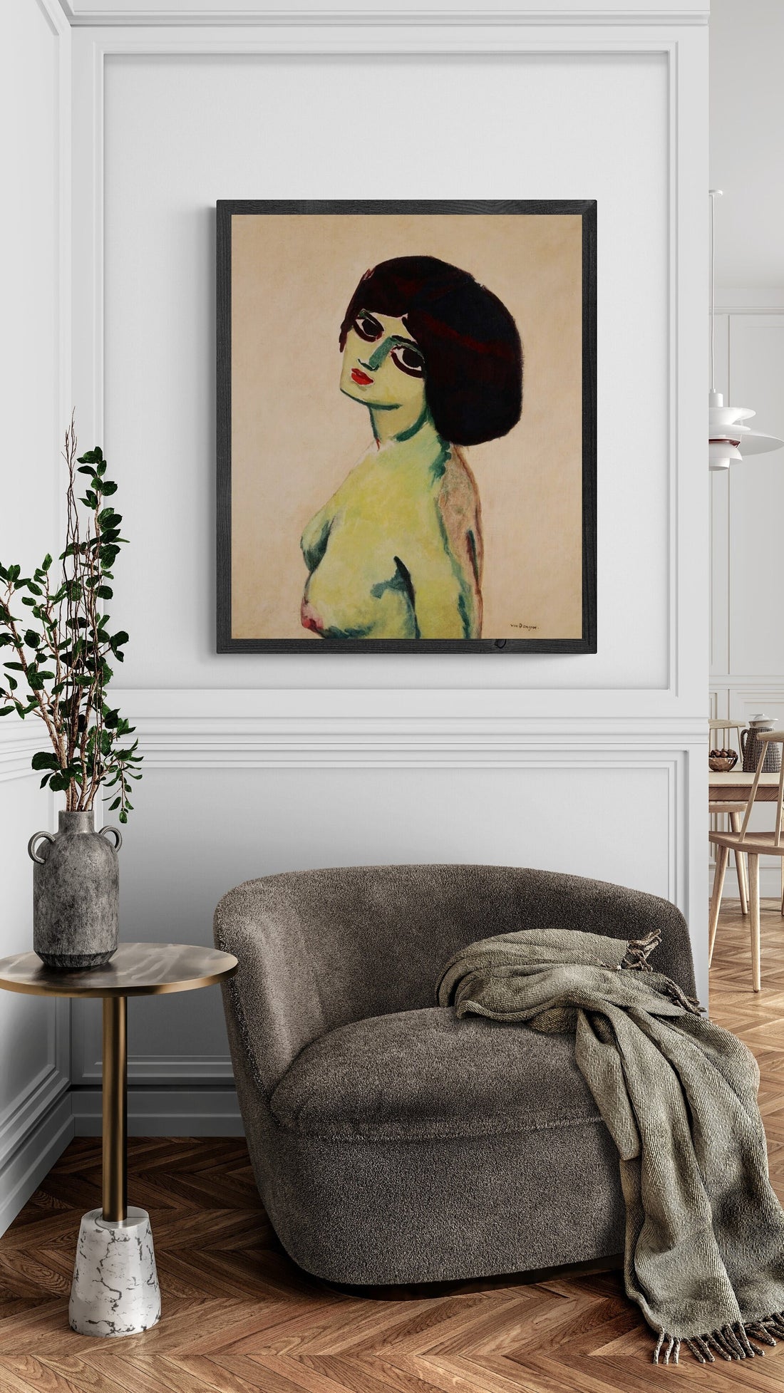 Sensual ‘Deux Yeux’: Kees Van Dongen Giclee Art Print, Heavyweight paper/ art canvas, 3D printed with texture and brush strokes