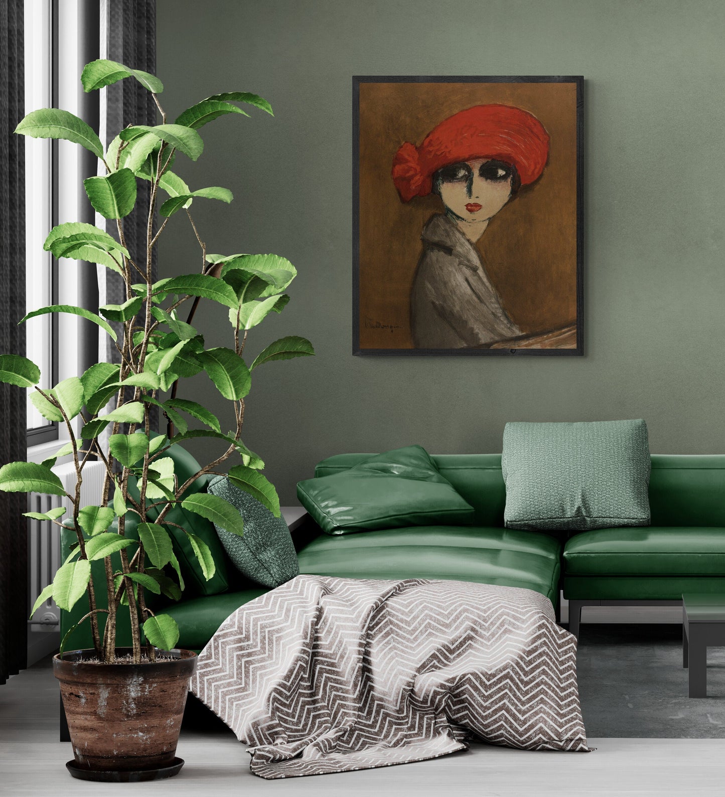 Modern Art Print,Kees Van Dongen, Le coqueloit, Gallery Wall Print, Fauvism art, Premium Giclee, 3D texture Canvas Art, Museum Print, Poster