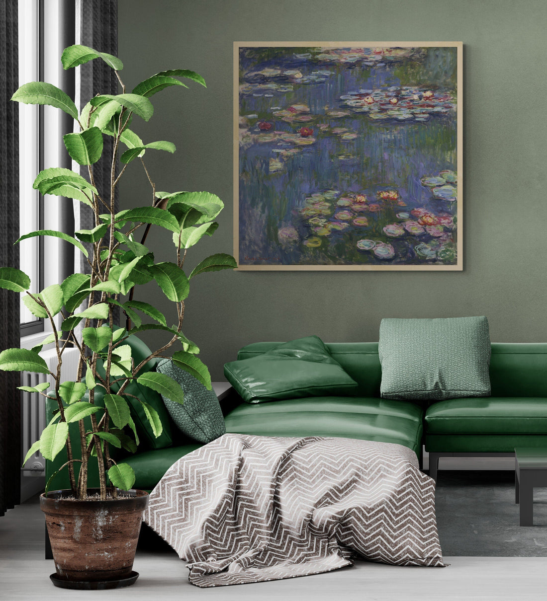 Claude Monet Water Lilies Giclee Art Print, Iconic Home Decor FOSHE ART