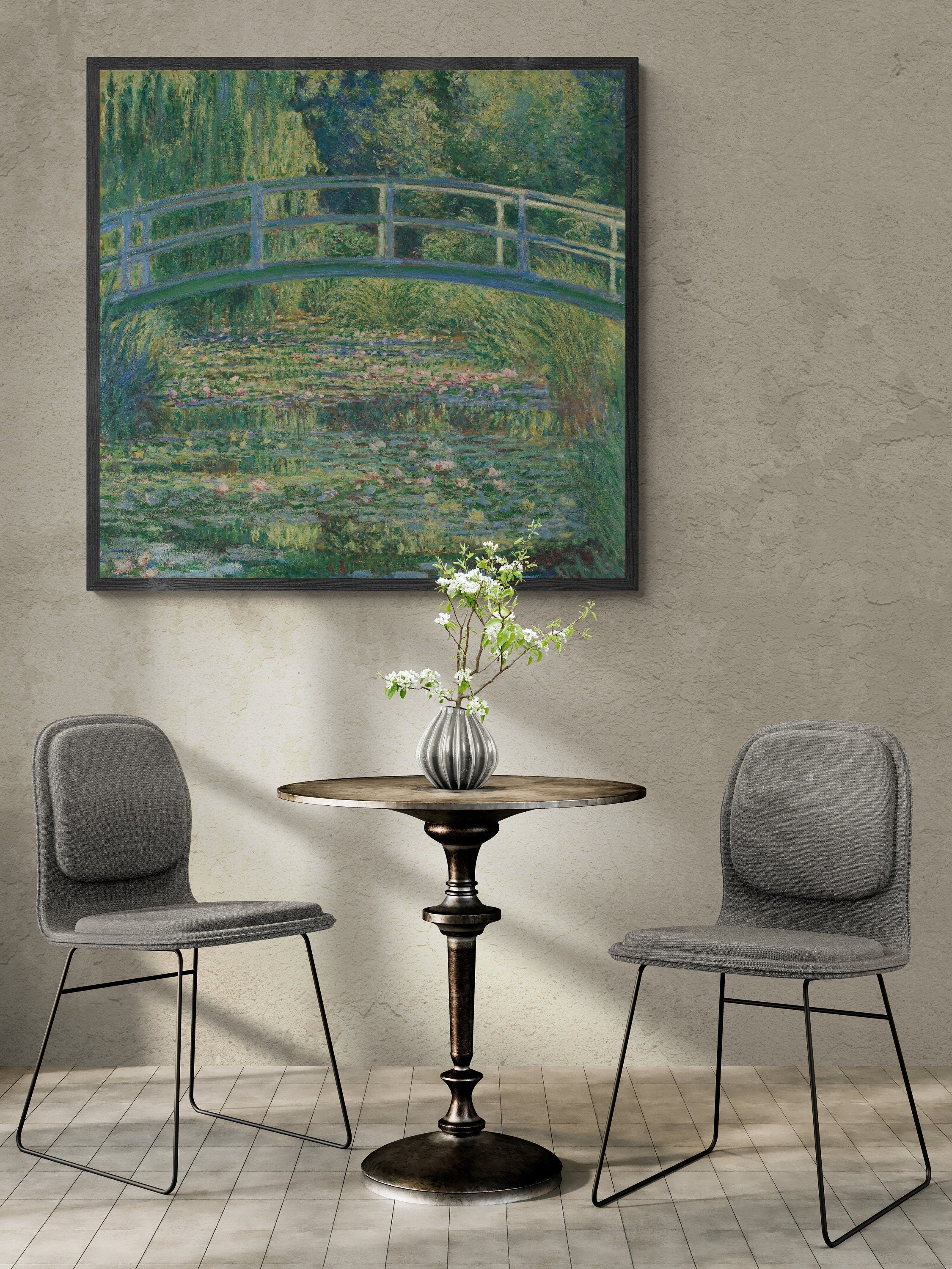 Monet's Water Lily Pond Print: Giclee Art Paper, Canvas Reproduction FOSHE ART