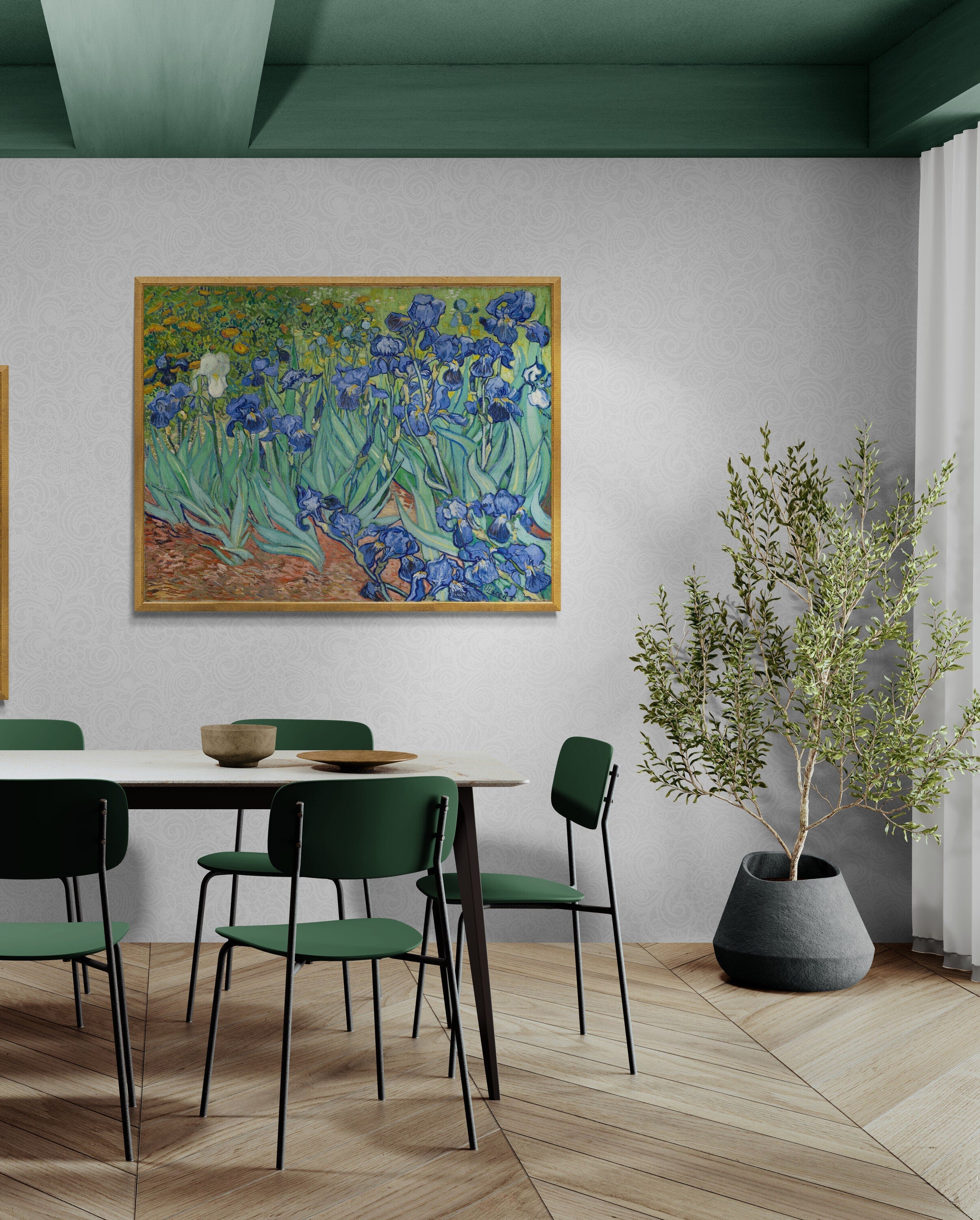 Van Gogh Irises Print: Giclée Art, Textured Canvas FOSHE ART